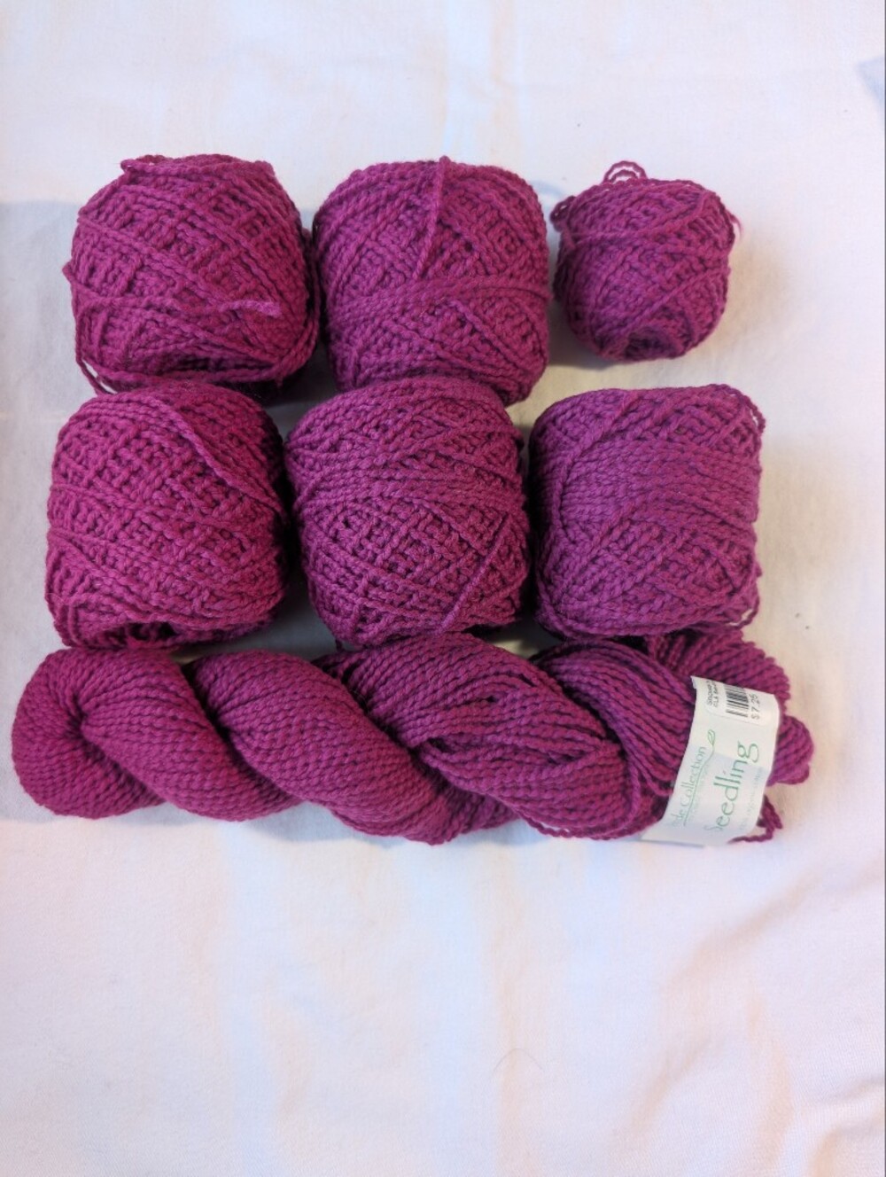 Elite Yarns Verde Collection Seedling Organic Cotton Yarn Pink Purple- 6+ Skeins
